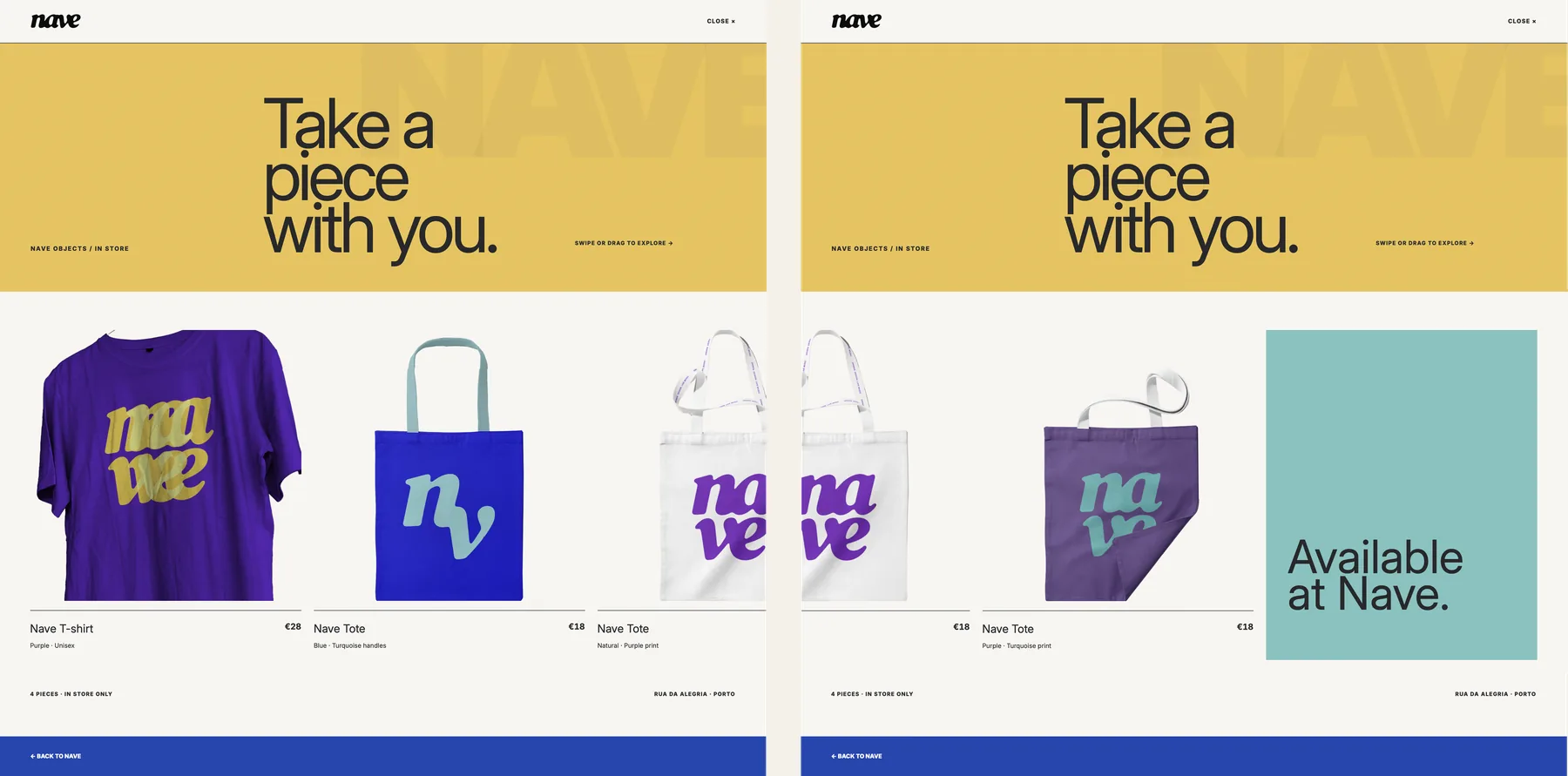 Both pages of the store, whole